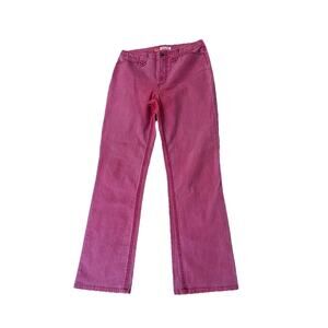Vintage Y2K Pink Bootcut Jeans Stretch Mid Rise Womens 10